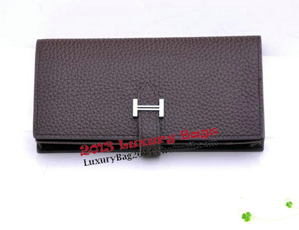 Hermes Bearn Japonaise Bi-Fold Wallet Grainy Leather H68942 Brown Hermes Bearn Japonaise Bi-Fold Wallet Grainy Leather H68942 Brown