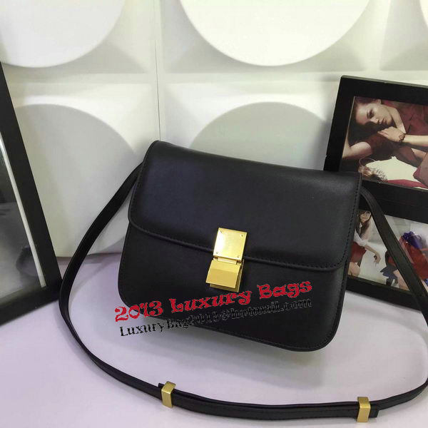 Celine Classic Box Flap Bag Calfskin Leather C88008 Black Celine Classic Box Flap Bag Calfskin Leather C88008 Black