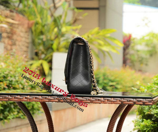 Chanel Maxi Quilted Classic Flap Bag Black Cannage Patterns A58601 Gold Chanel Maxi Quilted Classic Flap Bag Black Cannage Patterns A58601 Gold