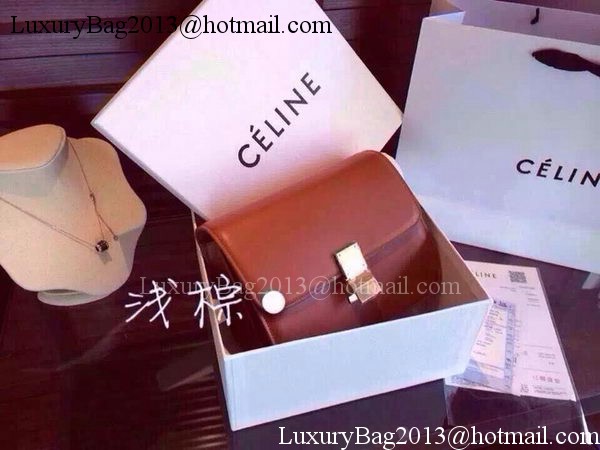 Celine Classic Box Flap Bag Calfskin Leather C2263 Wheat Celine Classic Box Flap Bag Calfskin Leather C2263 Wheat