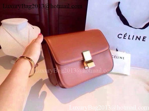 Celine Classic Box Flap Bag Calfskin Leather C2263 Wheat Celine Classic Box Flap Bag Calfskin Leather C2263 Wheat