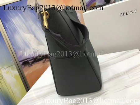 CELINE Sangle Seau Bag in Litchi Leather C3371 Grey CELINE Sangle Seau Bag in Litchi Leather C3371 Grey