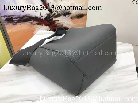 CELINE Sangle Seau Bag in Litchi Leather C3371 Grey CELINE Sangle Seau Bag in Litchi Leather C3371 Grey