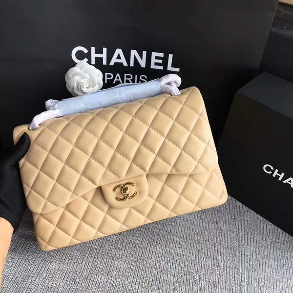 Chanel Flap Shoulder Bags Camel Original Lambskin Leather CF1113 Glod Chanel Flap Shoulder Bags Camel Original Lambskin Leather CF1113 Glod