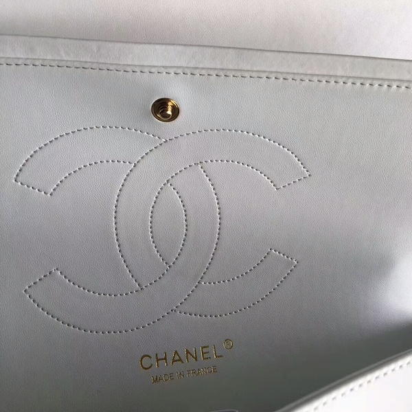 Chanel Flap Shoulder Bags White Original Lambskin Leather CF1113 Glod Chanel Flap Shoulder Bags White Original Lambskin Leather CF1113 Glod