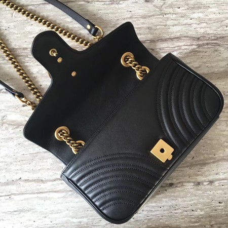 Gucci Now GG Marmont Matelasse Shoulder Bag 443496 Black Gucci Now GG Marmont Matelasse Shoulder Bag 443496 Black
