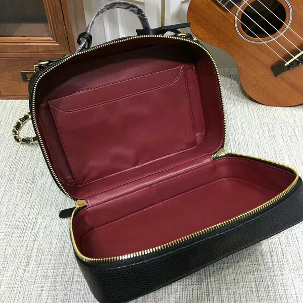 Chanel Calfskin Leather Shoulder Bag 6070 Black Chanel Calfskin Leather Shoulder Bag 6070 Black
