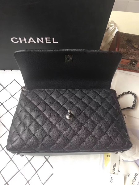 Chanel Classic Black Top Handle Bag Black Original Leather A92292 Silver Chanel Classic Black Top Handle Bag Black Original Leather A92292 Silver