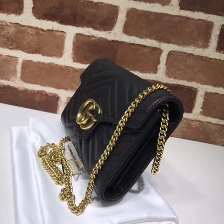 Gucci GG Marmont Matelasse mini Bag 474575 Black Gucci GG Marmont Matelasse mini Bag 474575 Black