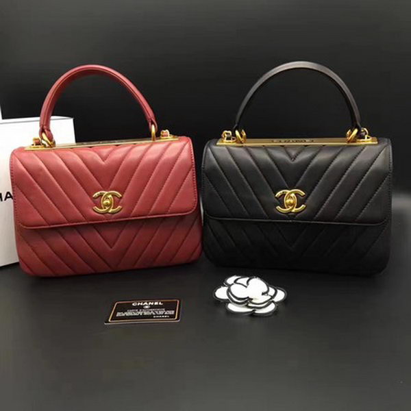 Chanel Classic Top Handle Bag Chevron Sheepskin Leather CHA2371 Black Chanel Classic Top Handle Bag Chevron Sheepskin Leather CHA2371 Black