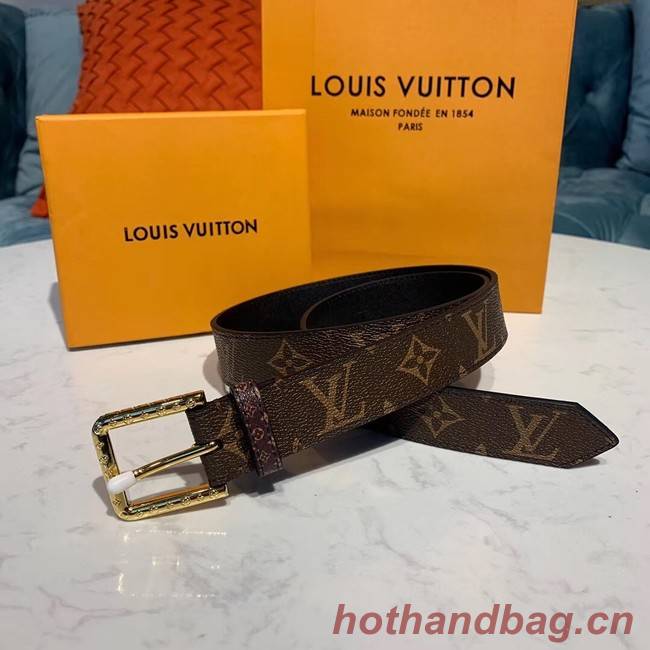Louis Vuitton Leather Belt M0195 30MM