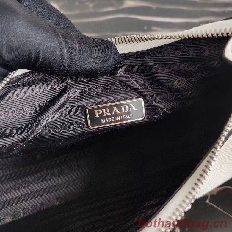 Prada Saffiano leather mini shoulder bag 2BH204 white