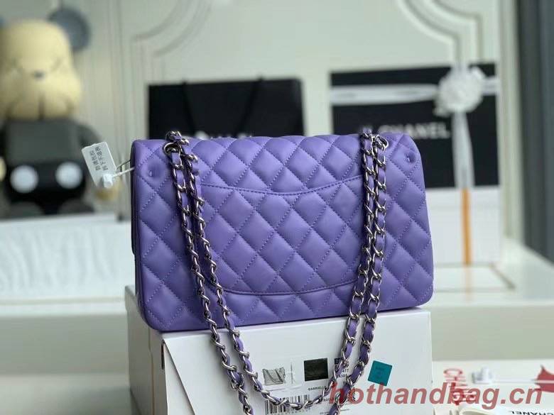 Chanel Flap Shoulder Bag Original Sheepskin leather A1112 Purple