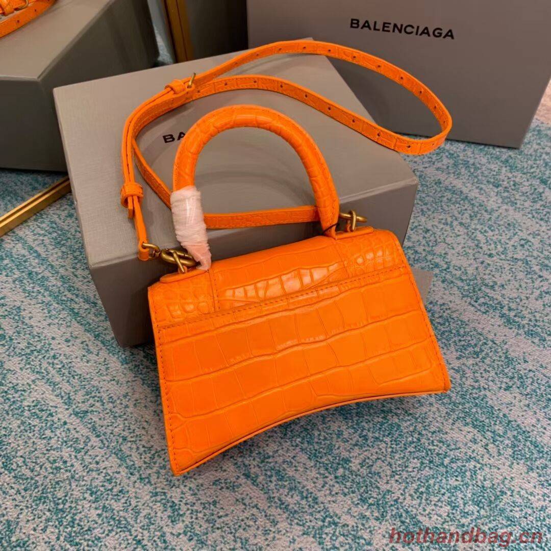 Balenciaga Hourglass XS Top Handle Bag 28331S orang