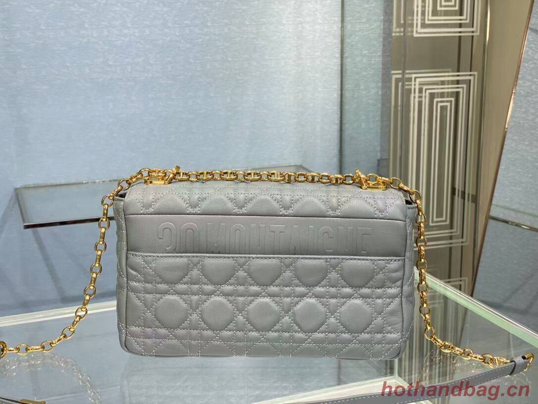 MEDIUM DIOR CARO BAG Soft Cannage Calfskin M9242 grey MEDIUM DIOR CARO BAG Soft Cannage Calfskin M9242 grey