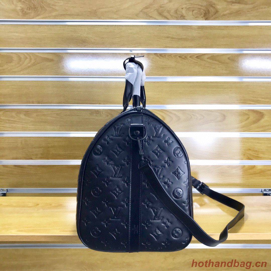 Louis Vuitton Monogram Empreinte Keepall 50 Strap N41416 Black