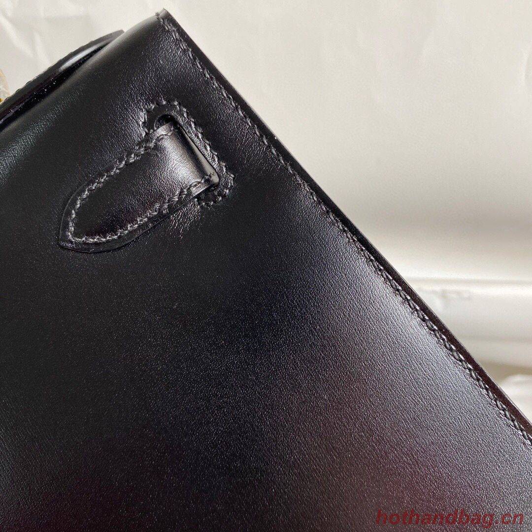 Hermes Kelly 28cm Shoulder Bags Smooth Leather KL28 Black Hermes Kelly 28cm Shoulder Bags Smooth Leather KL28 Black