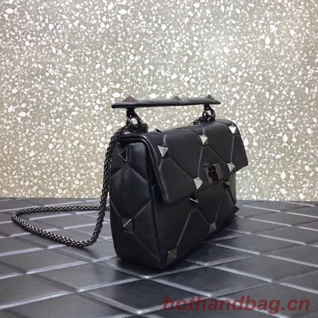VALENTINO GARAVANI Roman Stud Large Napa sheepskin leather 1189L black