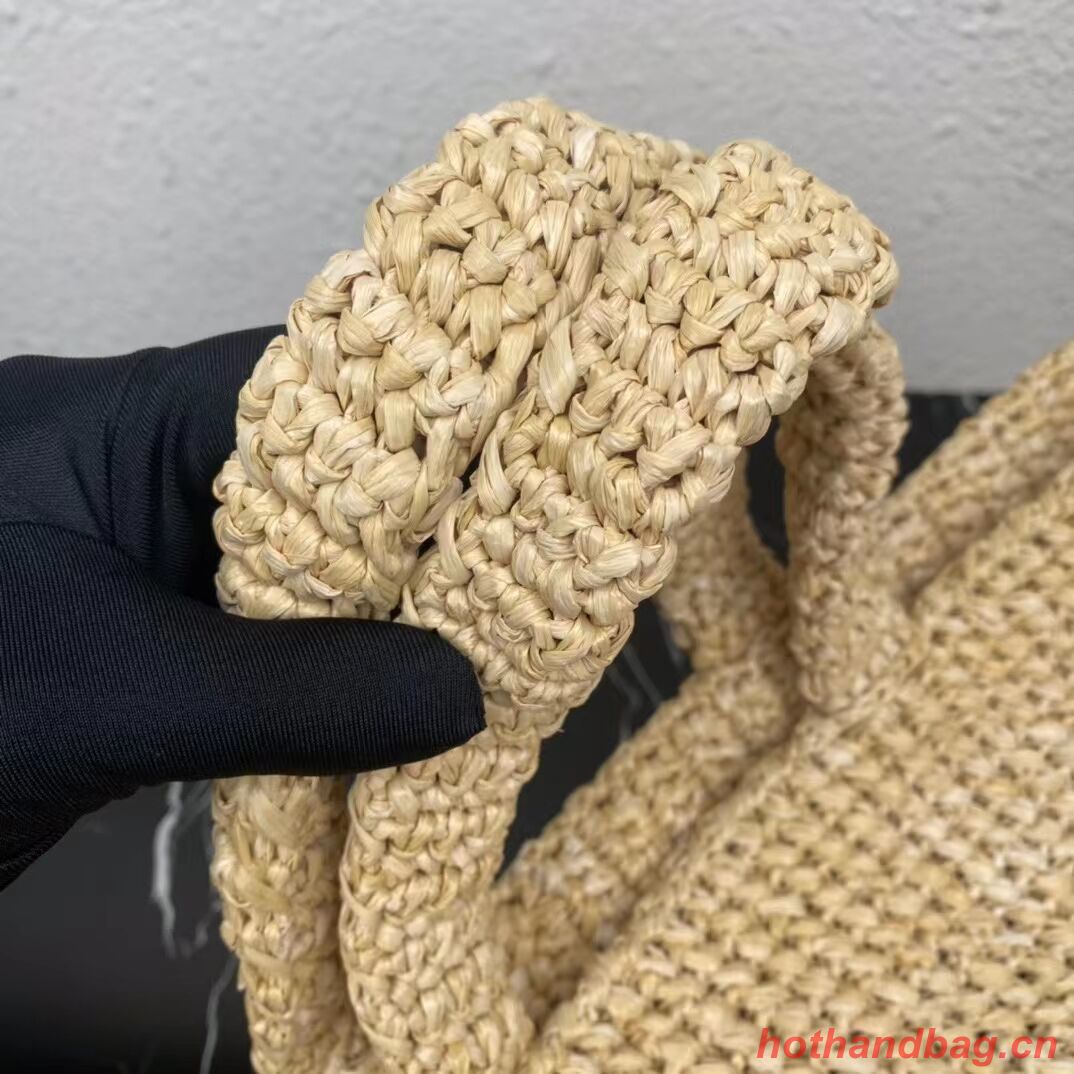 Prada Raffia tote bag 1NE229 tan Prada Raffia tote bag 1NE229 tan