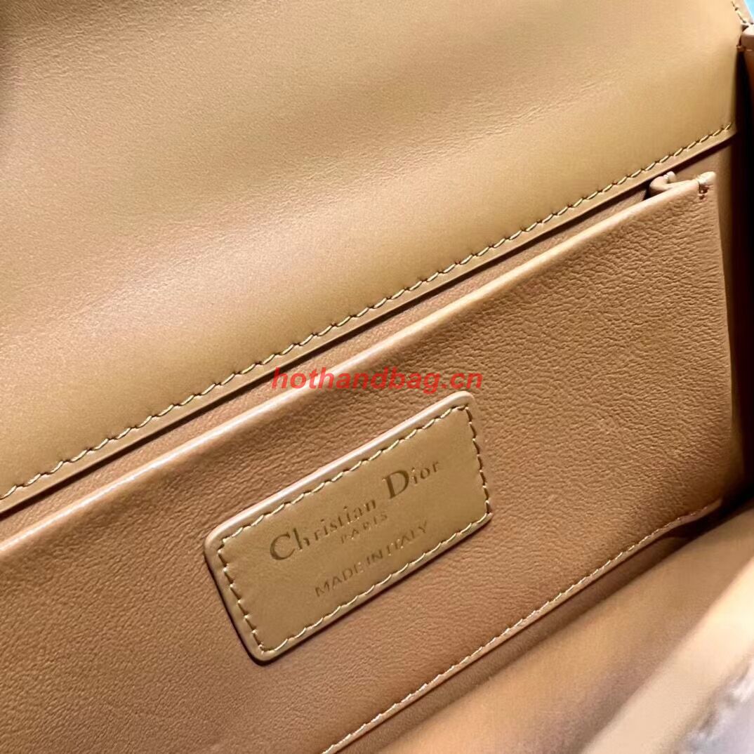 DIOR 30 MONTAIGNE EAST-WEST BAG WITH CHAIN Calfskin M9334 brown DIOR 30 MONTAIGNE EAST-WEST BAG WITH CHAIN Calfskin M9334 brown