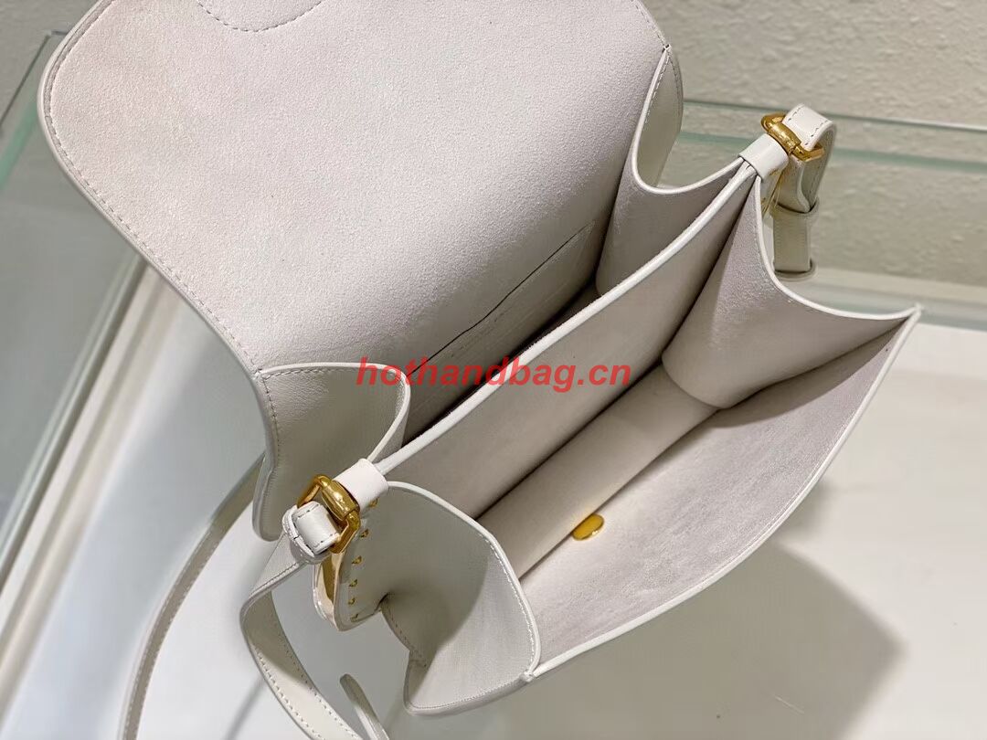 DIOR BOBBY FRAME BAG Cognac-Colored Box Calfskin M9333U white DIOR BOBBY FRAME BAG Cognac-Colored Box Calfskin M9333U white