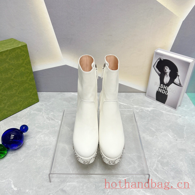 Gucci WOMENS PLATFORM BOOT WITH GG STUDS 93577-1 Gucci WOMENS PLATFORM BOOT WITH GG STUDS 93577-1