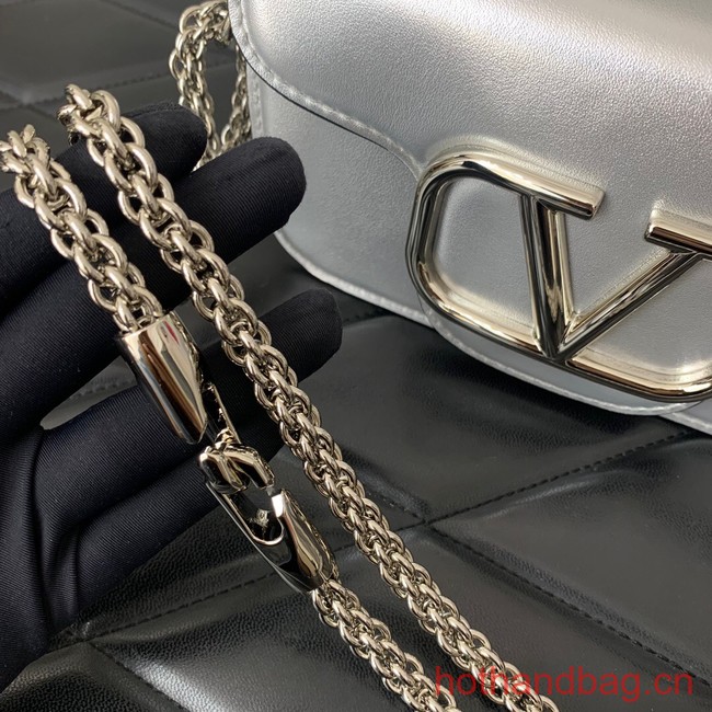 VALENTINO V logo MINI LOCO sheepskin bags B0L97 silver
