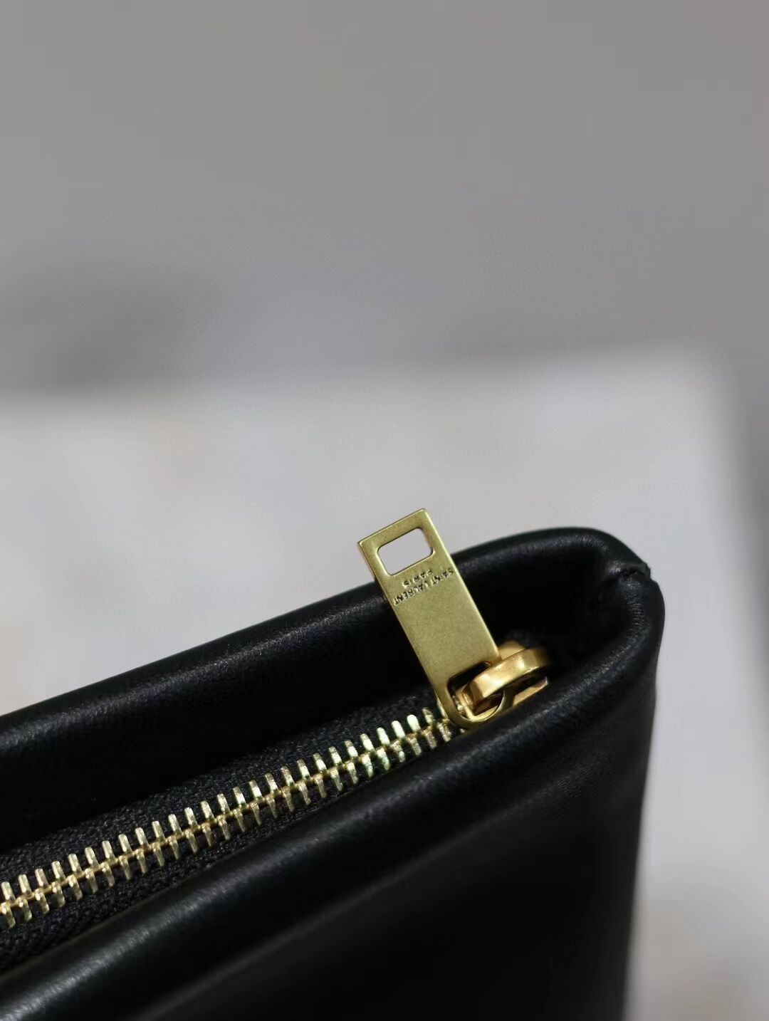 SAINT LAURENT CALYPSO SMALL POUCH IN LAMBSKIN 765025 black SAINT LAURENT CALYPSO SMALL POUCH IN LAMBSKIN 765025 black