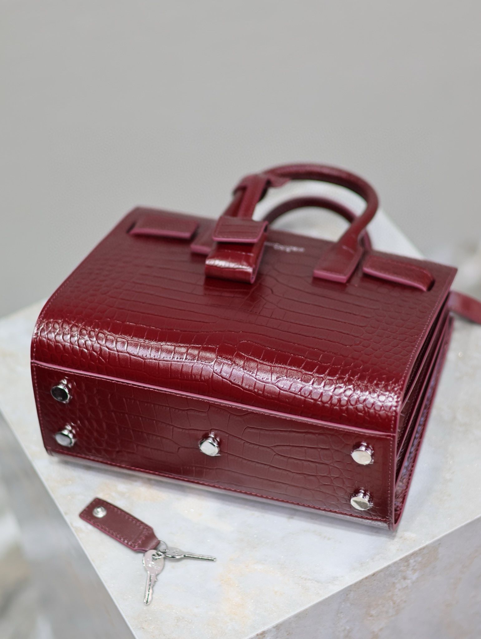 Yves Saint Laurent Classic Sac De Jour Nano Bag Y1821 Wine Yves Saint Laurent Classic Sac De Jour Nano Bag Y1821 Wine
