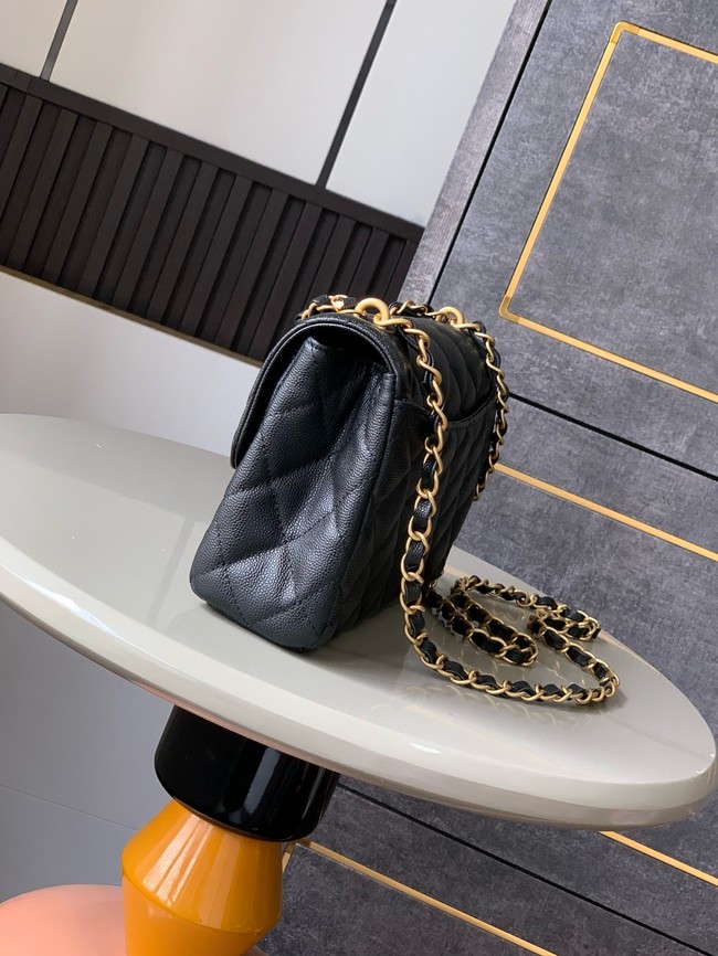 Chanel  Grained Calfskin Shoulder Bag AS5330 black