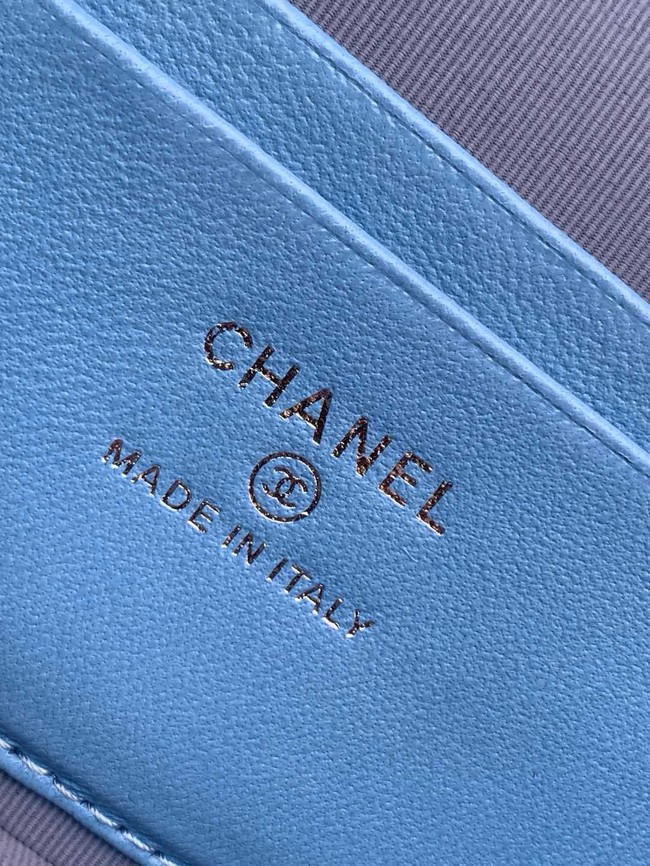 Chanel CLUTCH WITH CHAIN Denim AP4407 blue