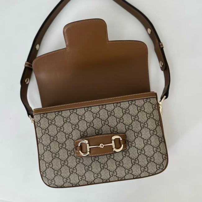 GUCCI HORSEBIT 1955 SOFT MEDIUM SHOULDER BAG 815178 brown