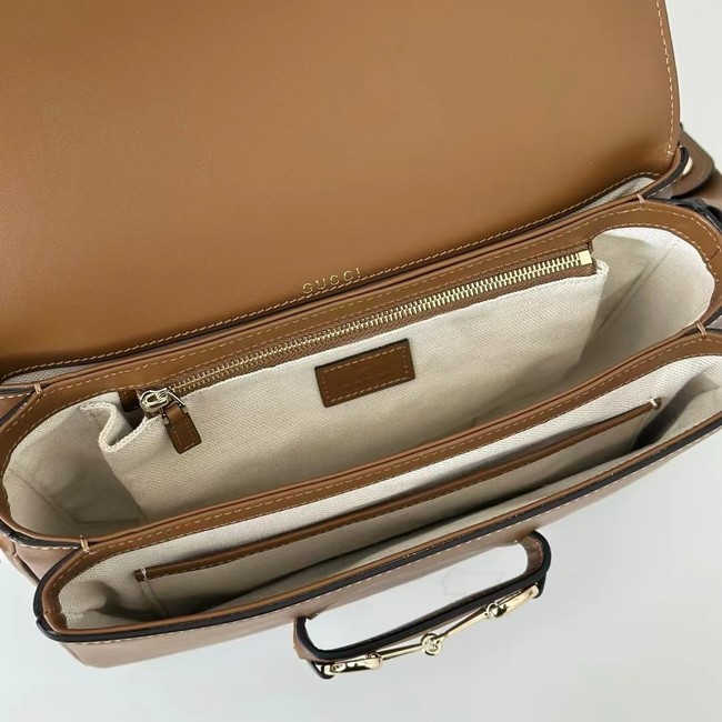 GUCCI HORSEBIT 1955 SOFT MEDIUM SHOULDER BAG 815178 Brown soft leather