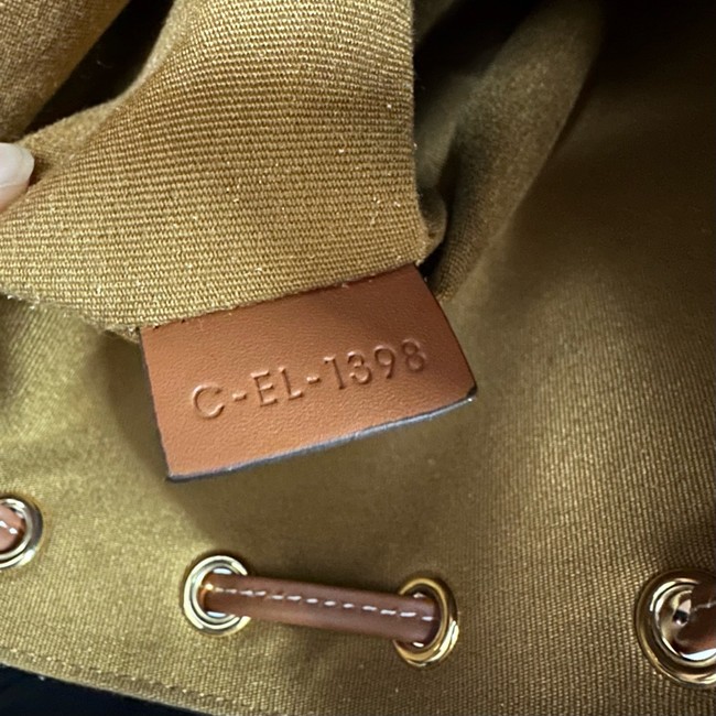 Celine BACKPACK CELINE BONNIE IN TRIOMPHE CANVAS AND LAMBSKIN 118703 TAN