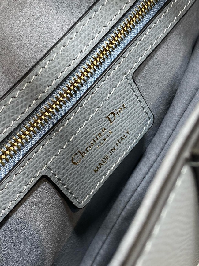 Dior Saddle Bag with Strap Saddle Grained Calfskin M0455CBAA Stone Gray