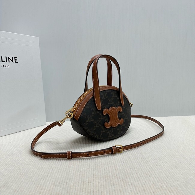 Celine IN TRIOMPHE CANVAS AND CALFSKIN 122262 TAN