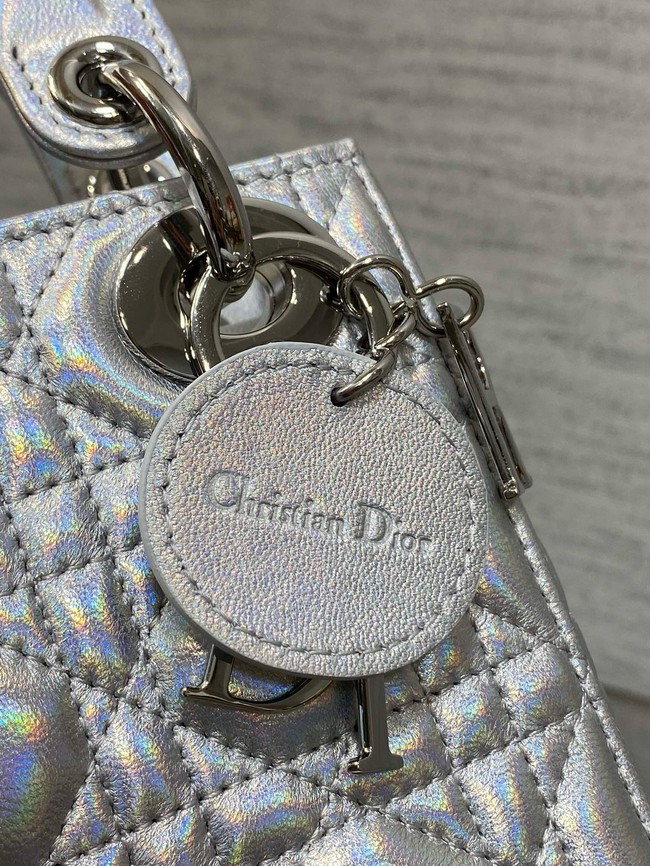 Mini Lady Dior My ABCDior Bag Cannage Lambskin M0505O Silver