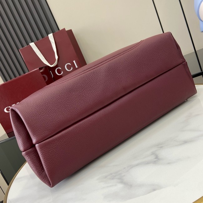 GUCCI SOFTBIT MAXI SHOULDER BAG 837466 Rosso Ancora red