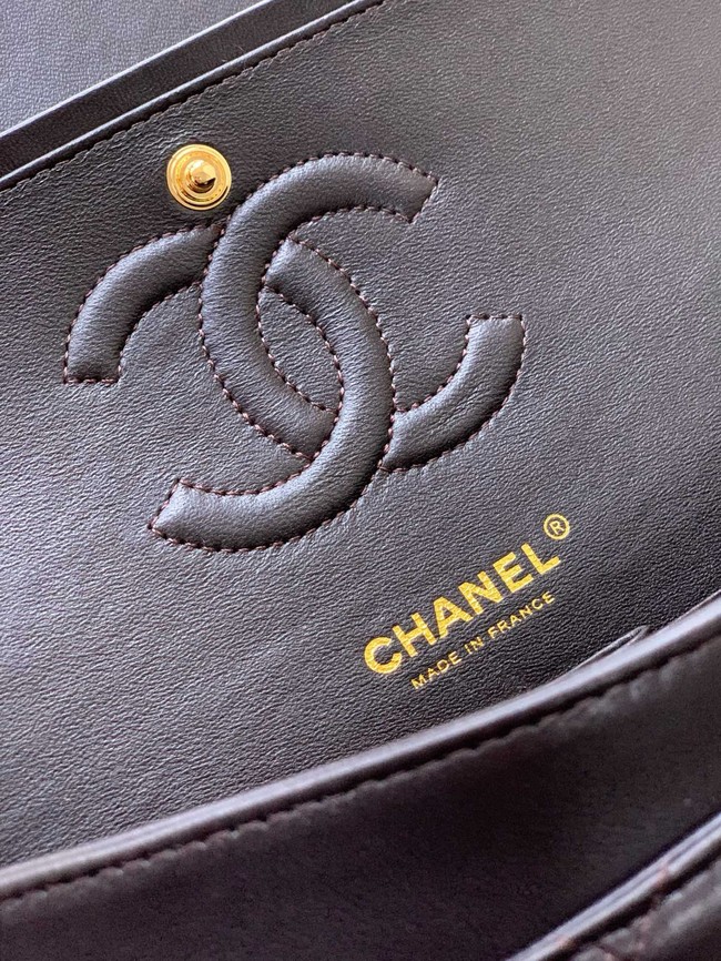 Chanel CLASSIC Original Leather 11.12 HANDBAG 1112 dark brown