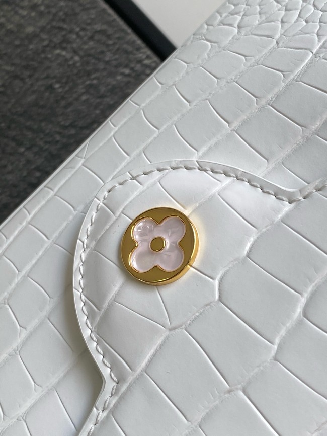 Louis Vuitton Capucines Mini Crocodile pattern M86153 white