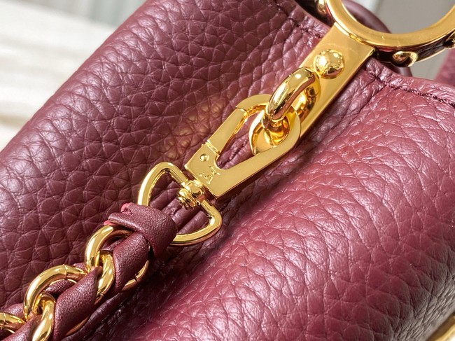 Louis Vuitton Capucines nano M24583 burgundy&Crystal