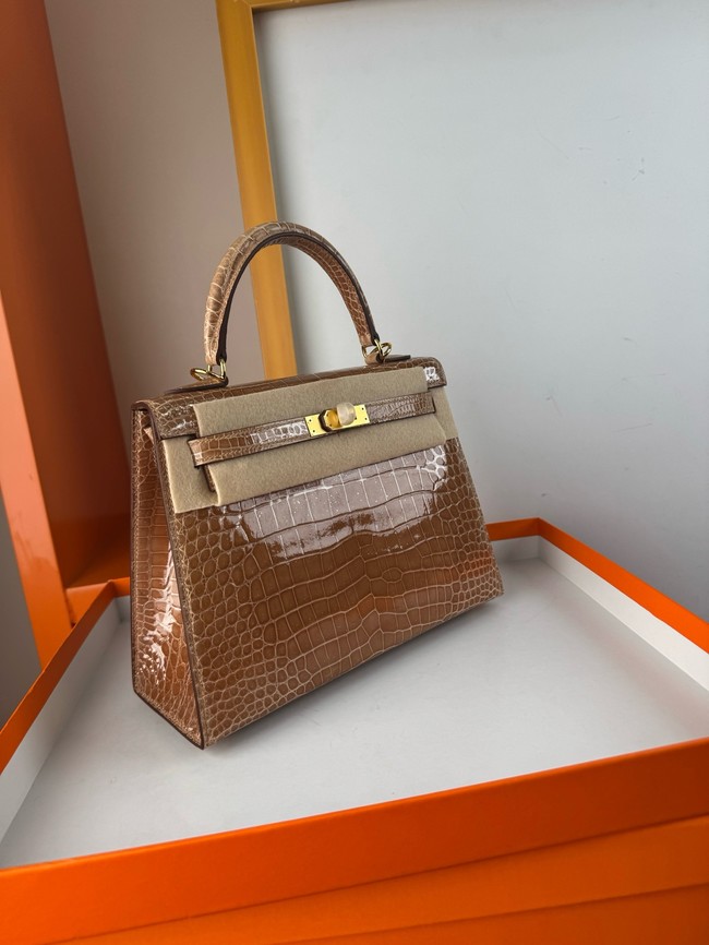 Hermes Kelly Shoulder Bags Nile crocodile leather KL3598-12