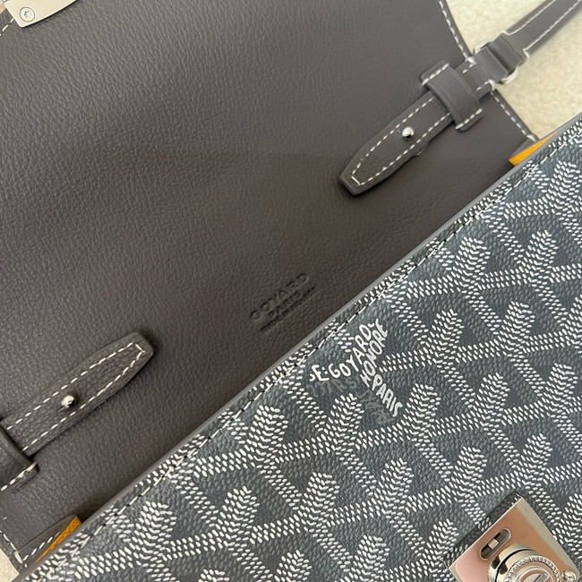 Goyard Calfskin Leather Shoulder Bag 55698 dark blue