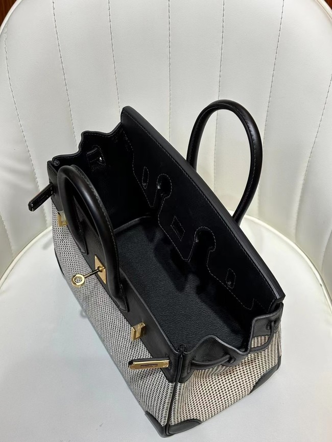 Hermes Birkin Bag togo Leather&Canvas 77886-3