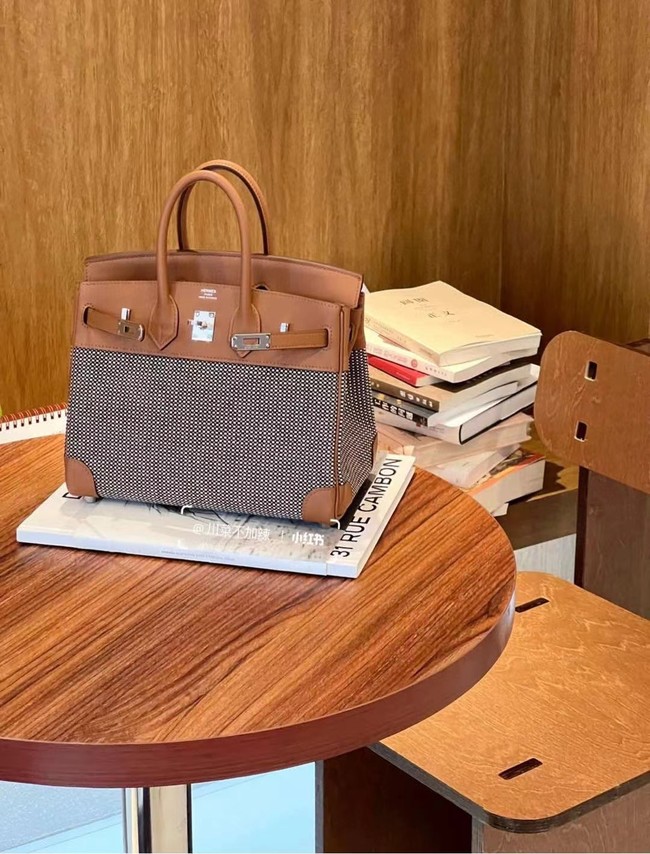 Hermes Birkin Bag togo Leather&Canvas 77886-4