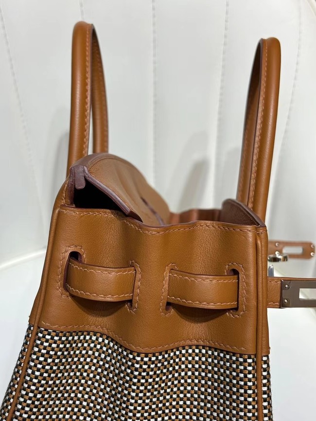 Hermes Birkin Bag togo Leather&Canvas 77886-4