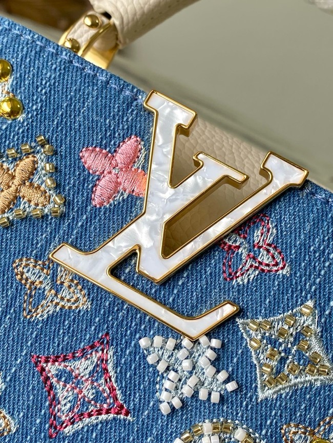 Louis Vuitton Capucines Mini M12938 white&Denim Blue