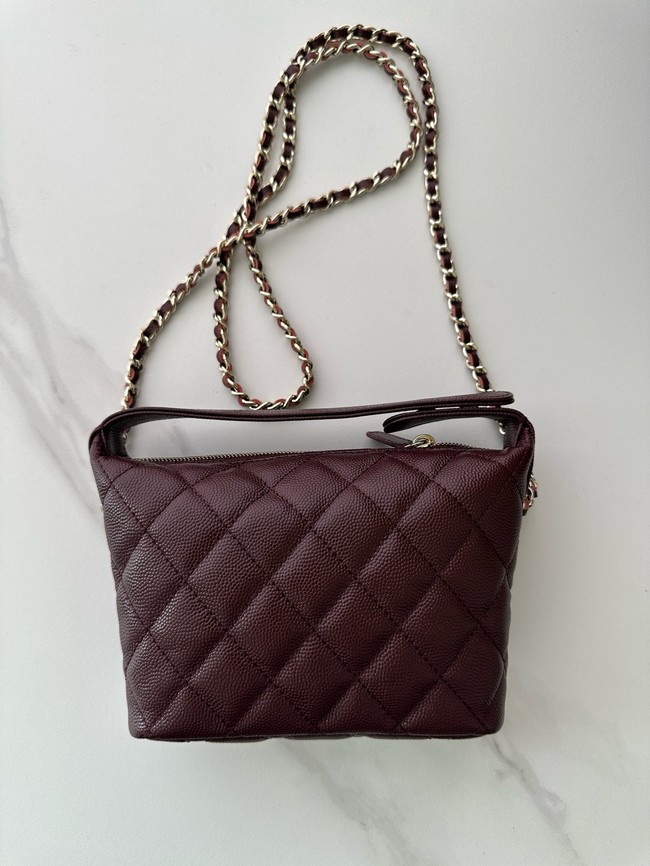 Chanel MINI Shoulder Bag Calfskin AS4386 burgundy