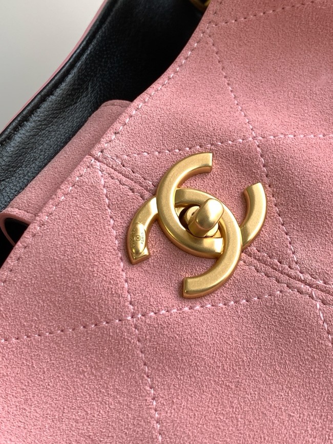 CHANEL Shopping Bag AS5434 black&pink