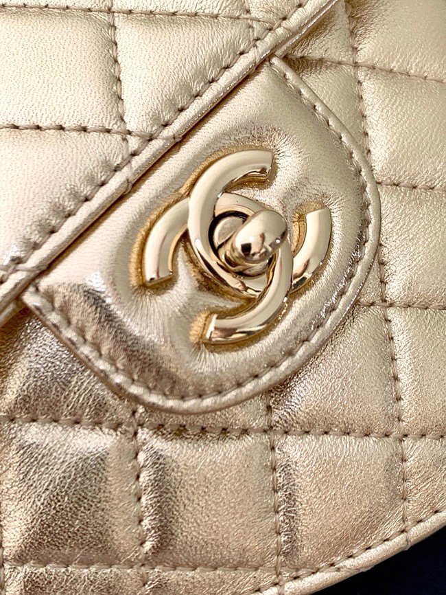 CHANEL Lambskin Heart Bag AS5764 Light gold